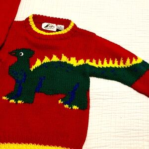 Vintage Knit Dinosaur Sweater